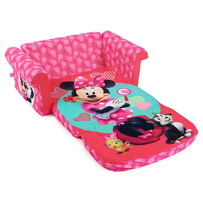 Marshmallow Furniture Kids 2 in 1 Foam Compress Sofa Bed, Minnie Mouse (2 Pack)