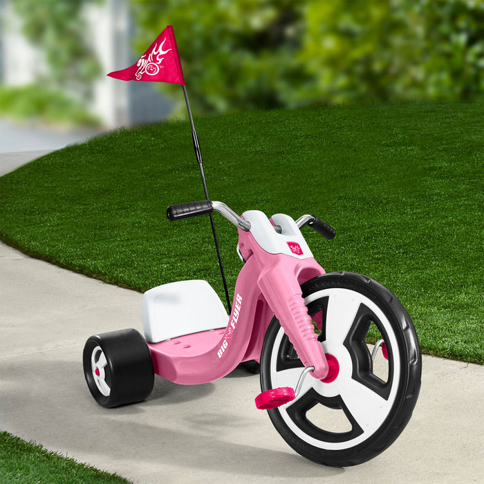 Radio Flyer Big Flyer Sport with Large Front Wheel and Adjustable Seat, Pink