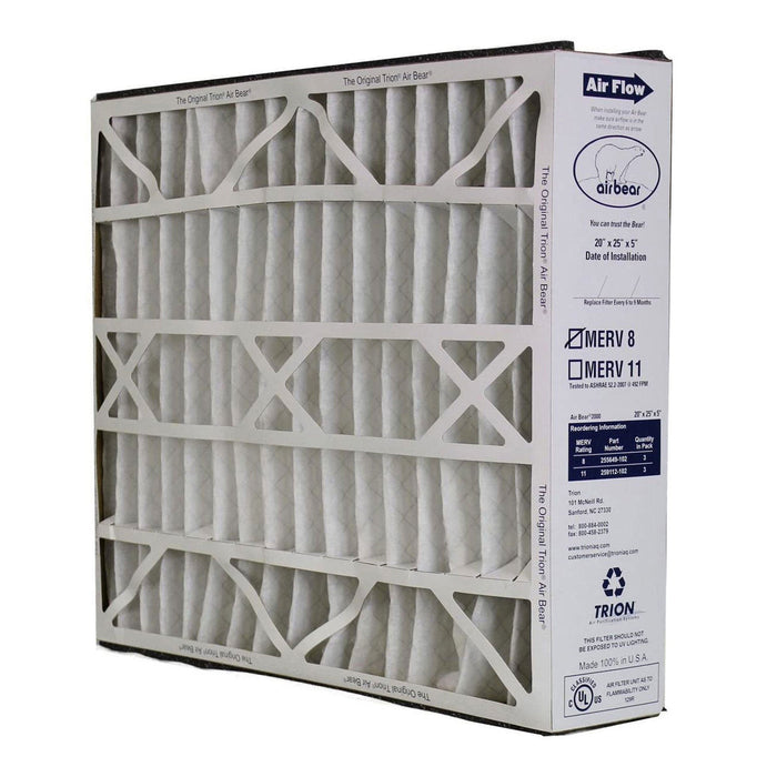 Trion 255649-102 Air Bear 20 x 25 x 5 Inch MERV 8 Air Purifier Filter (6 Pack)