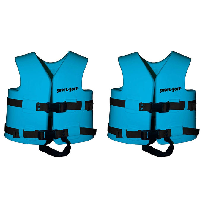 TRC Recreation Super Soft Child Life Jacket Safety Vest, Medium, 2 Pack, Blue