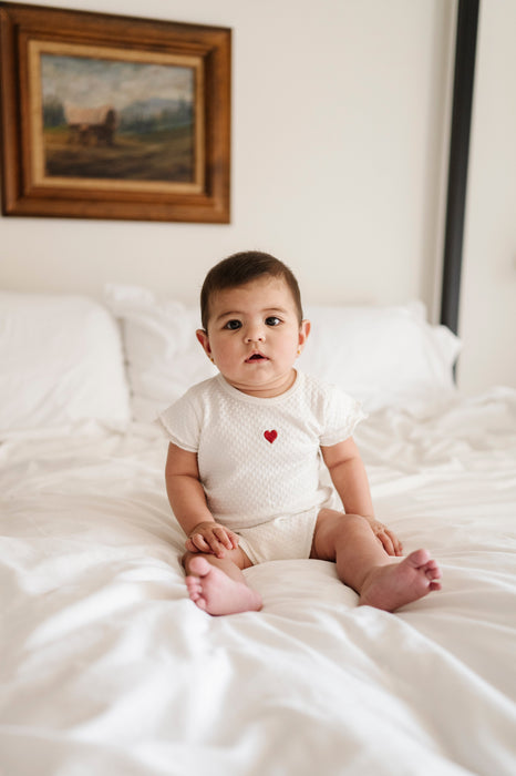 Ely's & Co. Cotton - Embroidered Heart and Star Collection-Romper