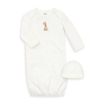 Little Me Giraffe Gown with Hat in Marshmallow