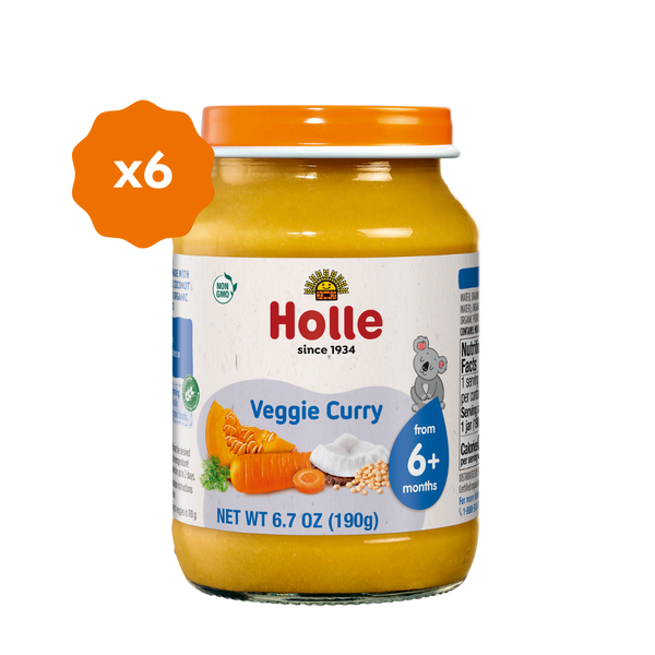 Holle Baby Food Jar - Veggie Curry - 6 Jars