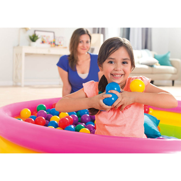 Intex 100 Pack Small Plastic Multi-Colored Fun Ballz For A Ball Pit (2 Pack)