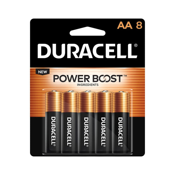 Duracell Coppertop Aa Battery, Carded 8 Pk