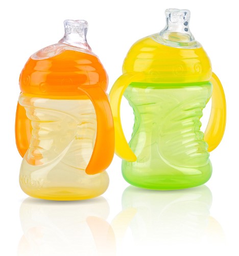 Nuby 2-Pack 8oz 2 Handle Super Spout Trainer Cup