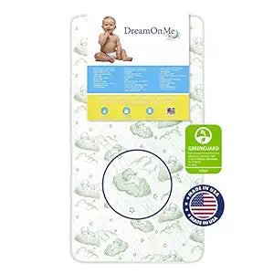 Dream On Me Nirvana 6” 96 Coil Inner Spring Crib And Toddler Mattress - Blue