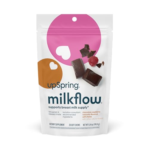 Upspring  Milkflow Softchews, Fenugreek, Choc Raspberry 28 CT