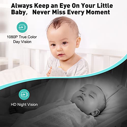 Simyke Smart Baby Monitor - 1080P HD Camera, Smartwatch Connectivity