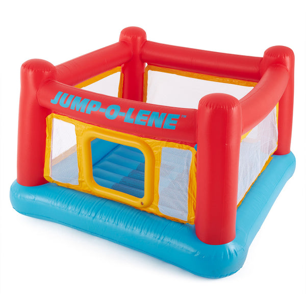 Intex Inflatable Jump-O-Lene Trampoline Bounce House with Crawl-Thru Door & Net