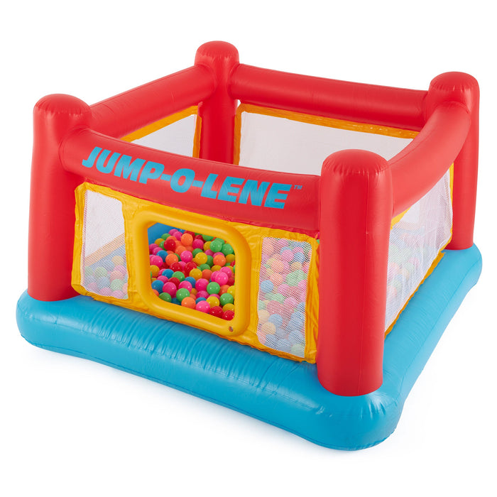 Intex Inflatable Jump-O-Lene Bounce House w/Multi-Colored Fun Ballz, 100 Pack