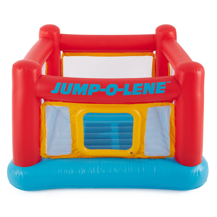 Intex Inflatable Jump-O-Lene Trampoline Bounce House with Crawl-Thru Door & Net