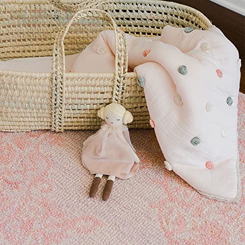 Crane Baby Cotton Muslin Pom Pom Blanket - Parker Rose