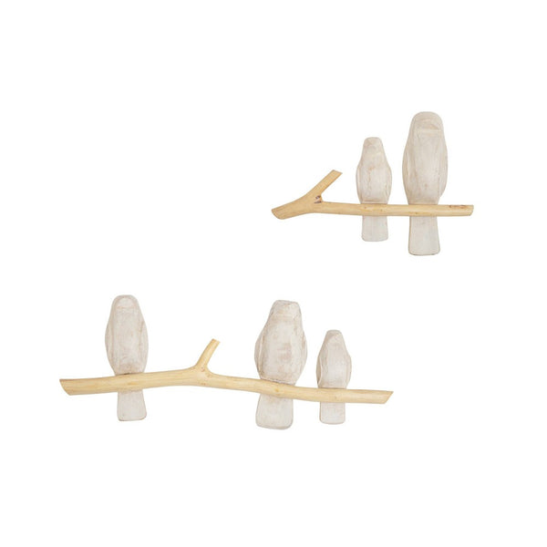 Crane Baby Perch Wall Décor - 2PC