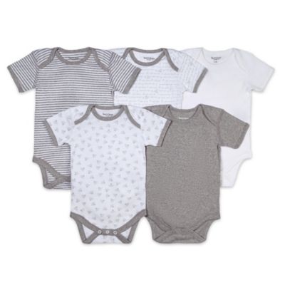 Burt's Bees Baby Set of 5 Bee Essentials Short Sleeve Bodysuits