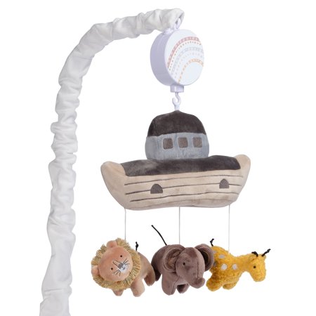 Lambs & Ivy Baby Noah Ark with Animals Musical Baby Crib Mobile Soother Toy