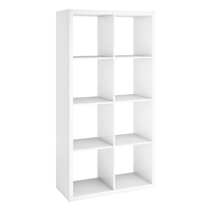 ClosetMaid 4583 Bookcase Open Back 8-Cube Storage Organizer, White (2 Pack)