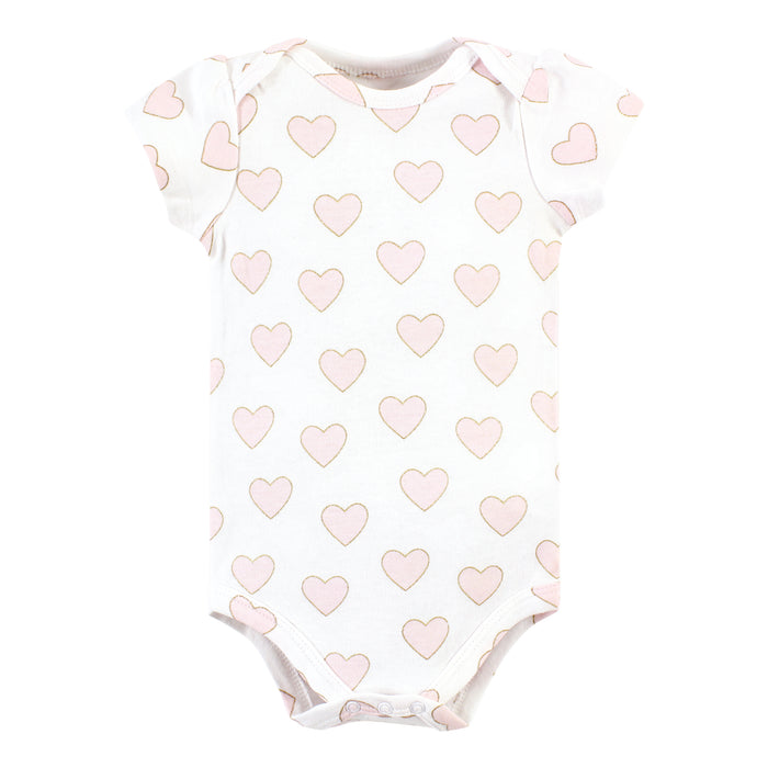 Hudson Baby Cotton Bodysuits, Daddys Little Princess 5 Pack