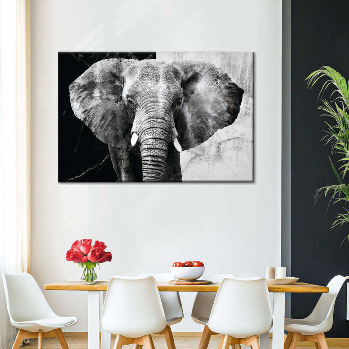 ElephantStock Elephant Black And White Wall Art