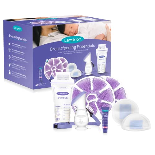 Lansinoh Breastfeeding Essentials, Kit with 5 Must-Have Products