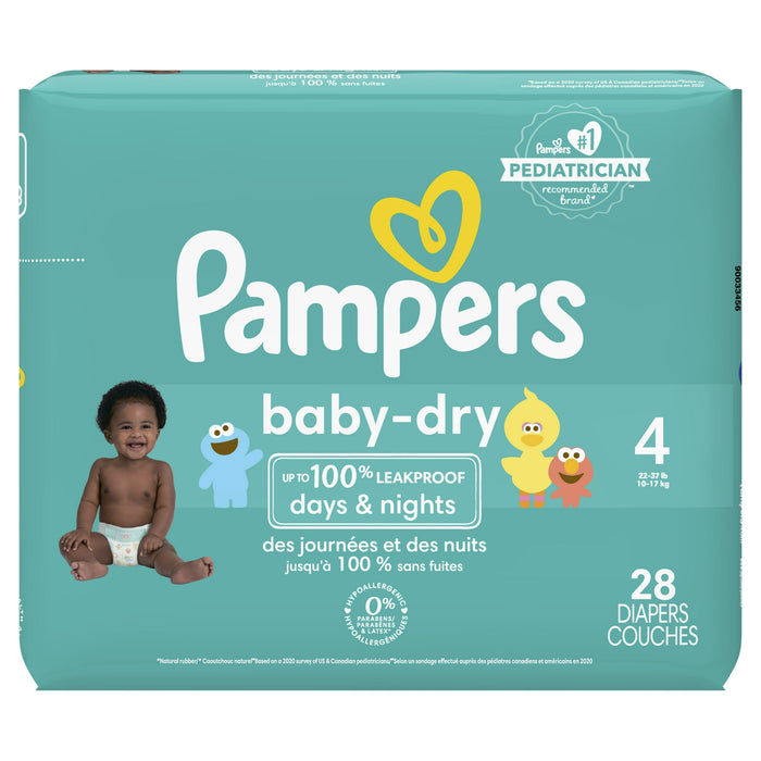 Pampers Baby Dry Diapers Size 4 28 Count