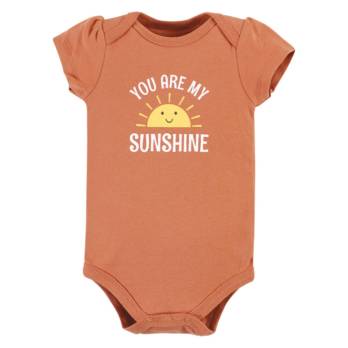 Hudson Baby Infant Girl Cotton Bodysuits, Sunshine Rainbows