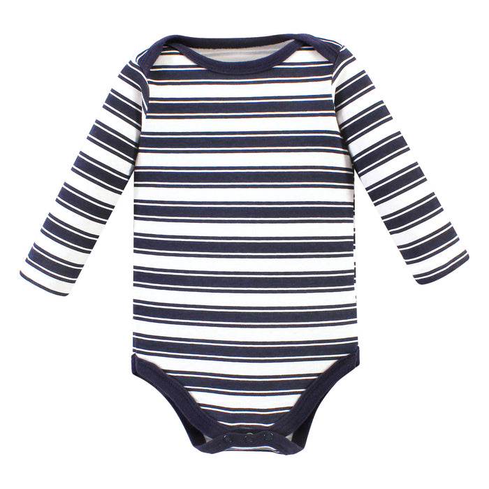 Hudson Baby Infant Boy Cotton Long-Sleeve Bodysuits, Boy Daddy 3-Pack