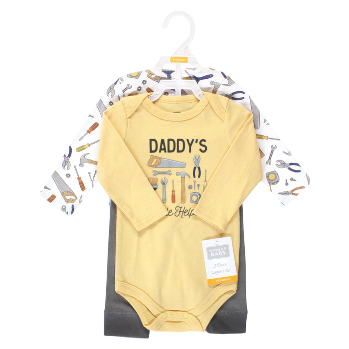 Hudson Baby Infant Boy Long-Sleeve Bodysuits and Pants, Construction Work