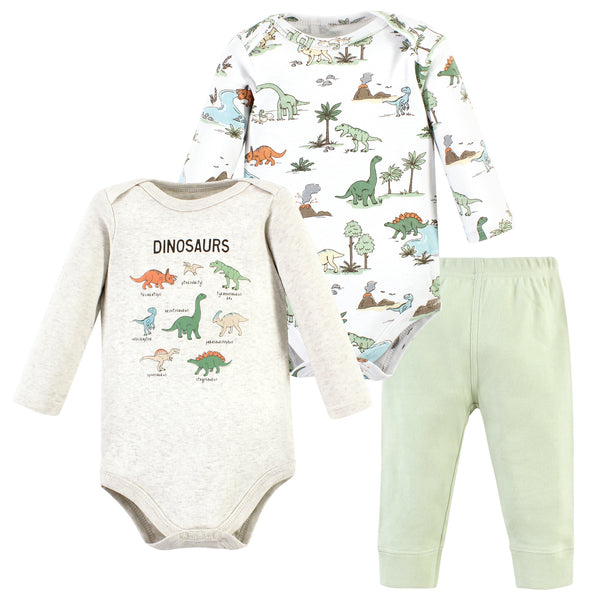 Hudson Baby Long-Sleeve Bodysuits and Pants, Dinosaur Adventures