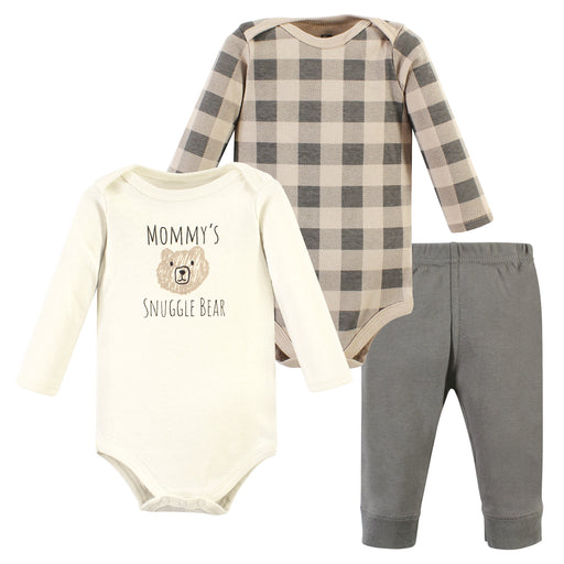 Hudson Baby Long-Sleeve Bodysuits and Pants, Snuggle Bear