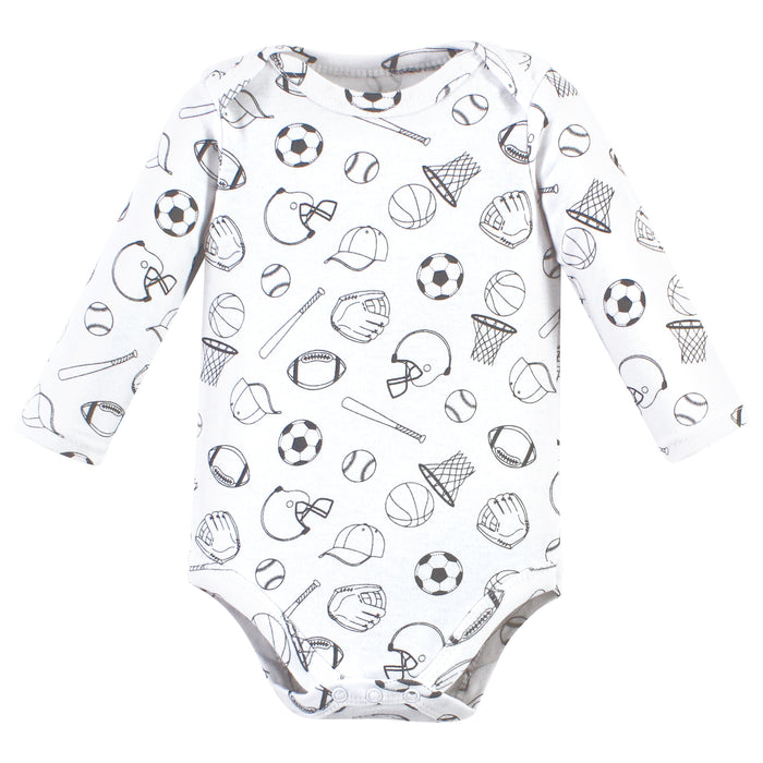 Hudson Baby Infant Boy Cotton Long-Sleeve Bodysuits, Boy Daddy 5-Pack