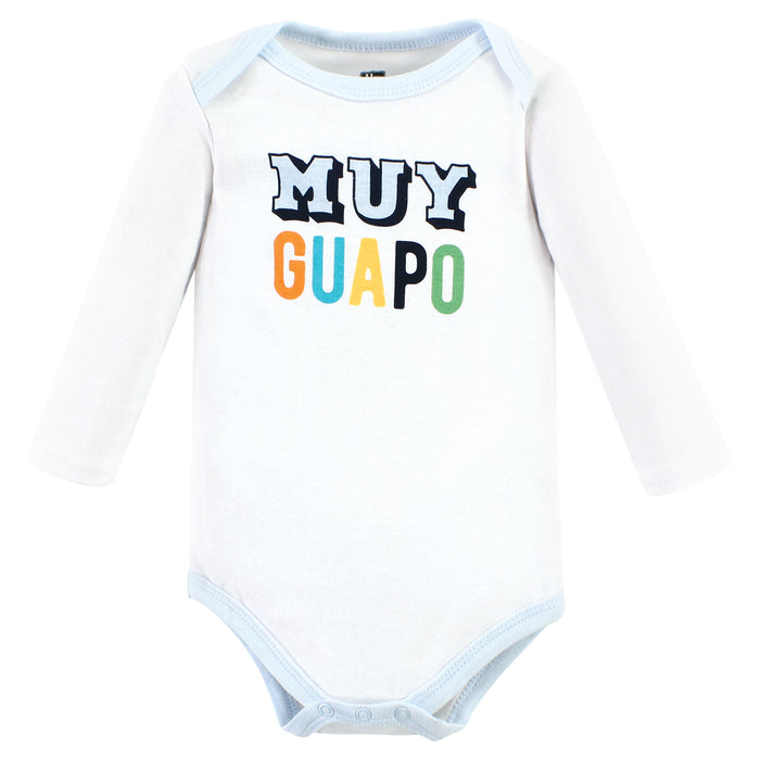 Hudson Baby Infant Boy Cotton Long-Sleeve Bodysuits, Hola Ladies 5-Pack