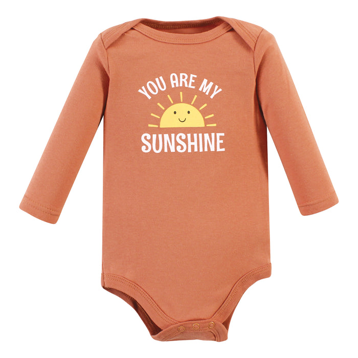 Hudson Baby Cotton Long-Sleeve Bodysuits, Sunshine Rainbows 5-Pack