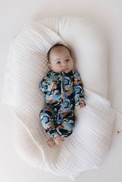 forever french baby Bamboo Zip Pajamas | Charli Print