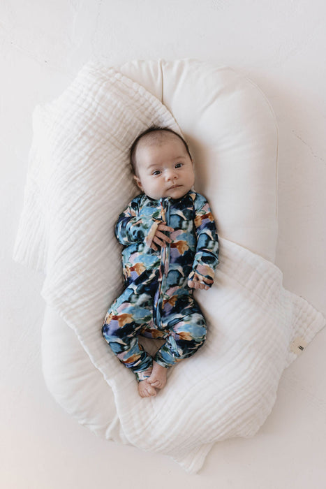 forever french baby Bamboo Zip Pajamas | Charli Print