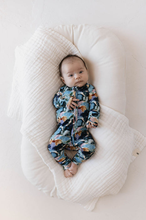 forever french baby Bamboo Zip Pajamas | Charli Print