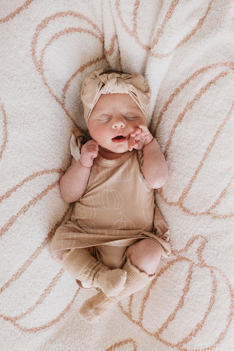 forever french baby Bamboo Ruffle Romper | Pumpkin Pie