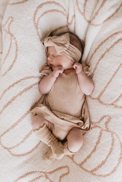 forever french baby Bamboo Ruffle Romper | Pumpkin Pie