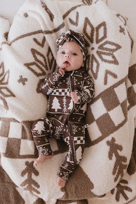 forever french baby Bamboo Zip Pajamas | Forever Fair Isle