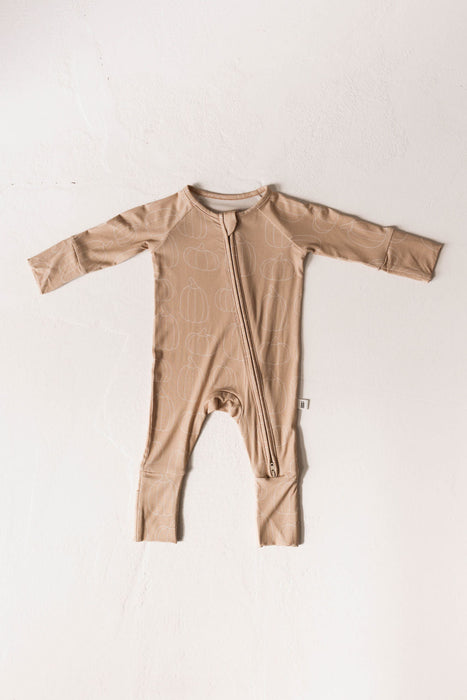 forever french baby Bamboo Zip Pajamas | Pumpkin Pie