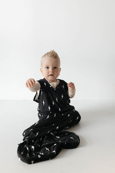 forever french baby Bamboo Sleep Sack | Midnight Lightning Bolt