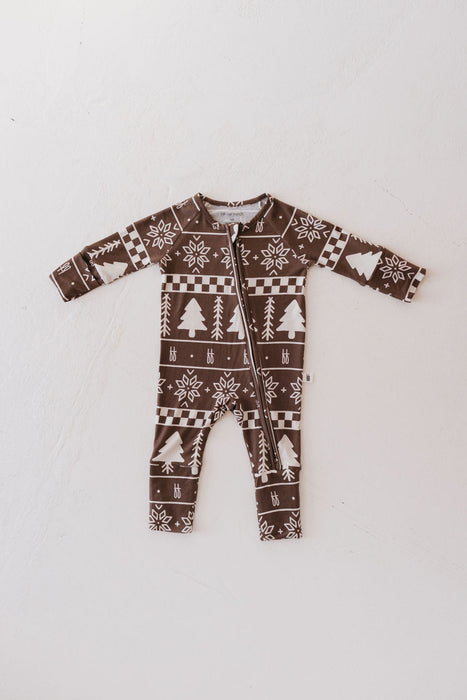 forever french baby Bamboo Zip Pajamas | Forever Fair Isle