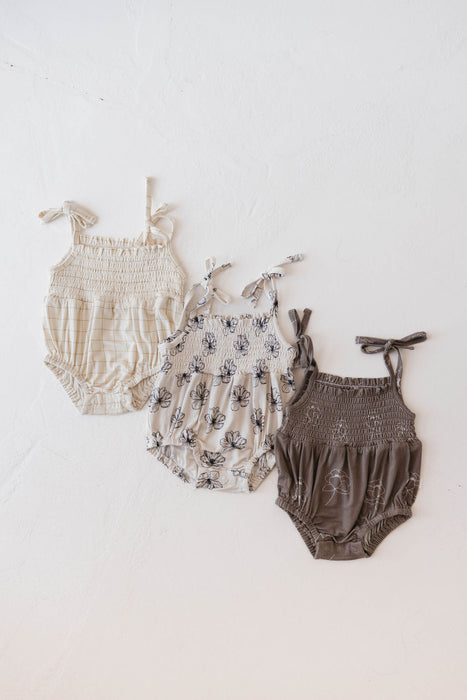 forever french baby Bamboo Tie Top Romper | Desert Bloom