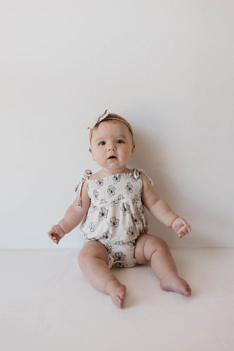 forever french baby Bamboo Tie Top Romper | Desert Bloom