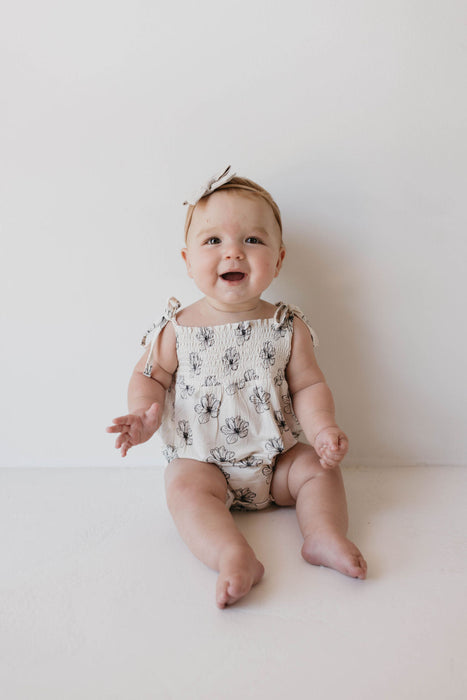 forever french baby Bamboo Tie Top Romper | Desert Bloom