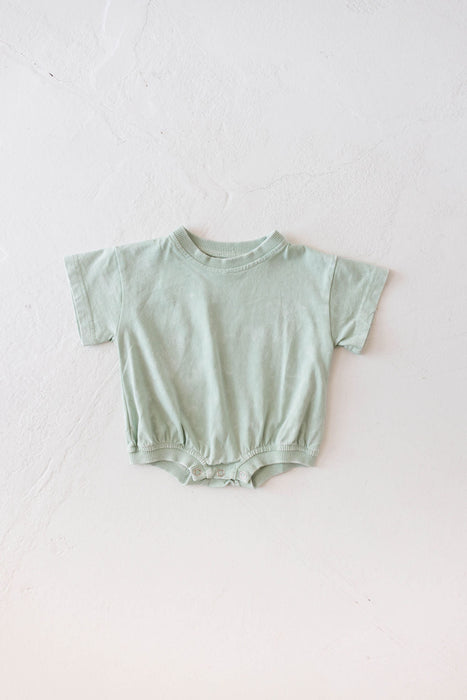 forever french baby Baby Romper | Vintage Washed Spearmint