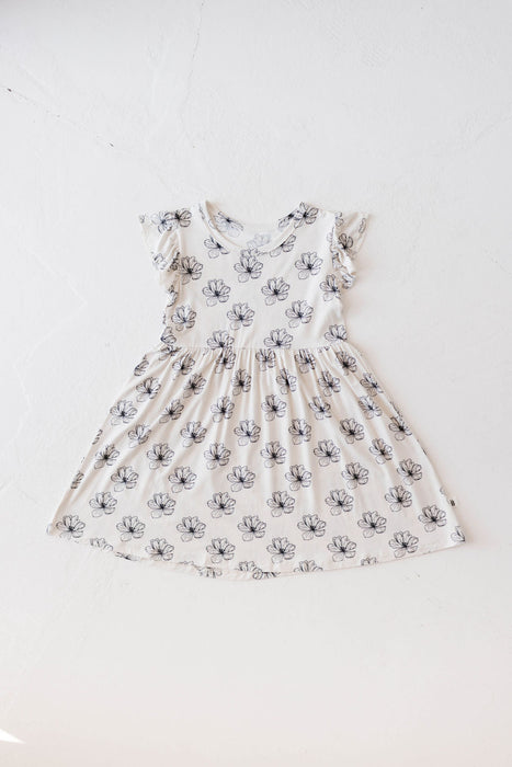 forever french baby Bamboo Dress | Ruffle Sleeve Desert Bloom