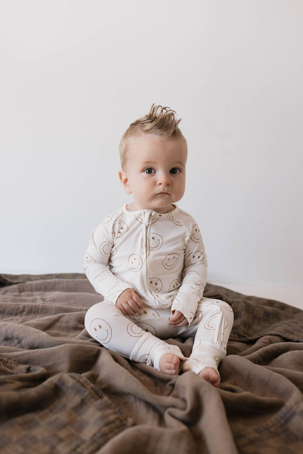 forever french baby Bamboo Zip Pajamas  | Just Smile