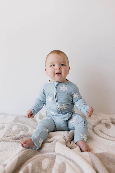 forever french baby Bamboo Zip Pajamas  | Daisy Blues