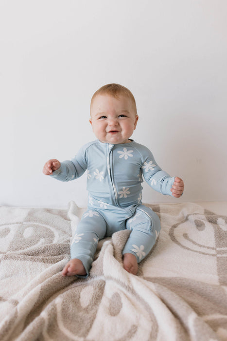 forever french baby Bamboo Zip Pajamas  | Daisy Blues